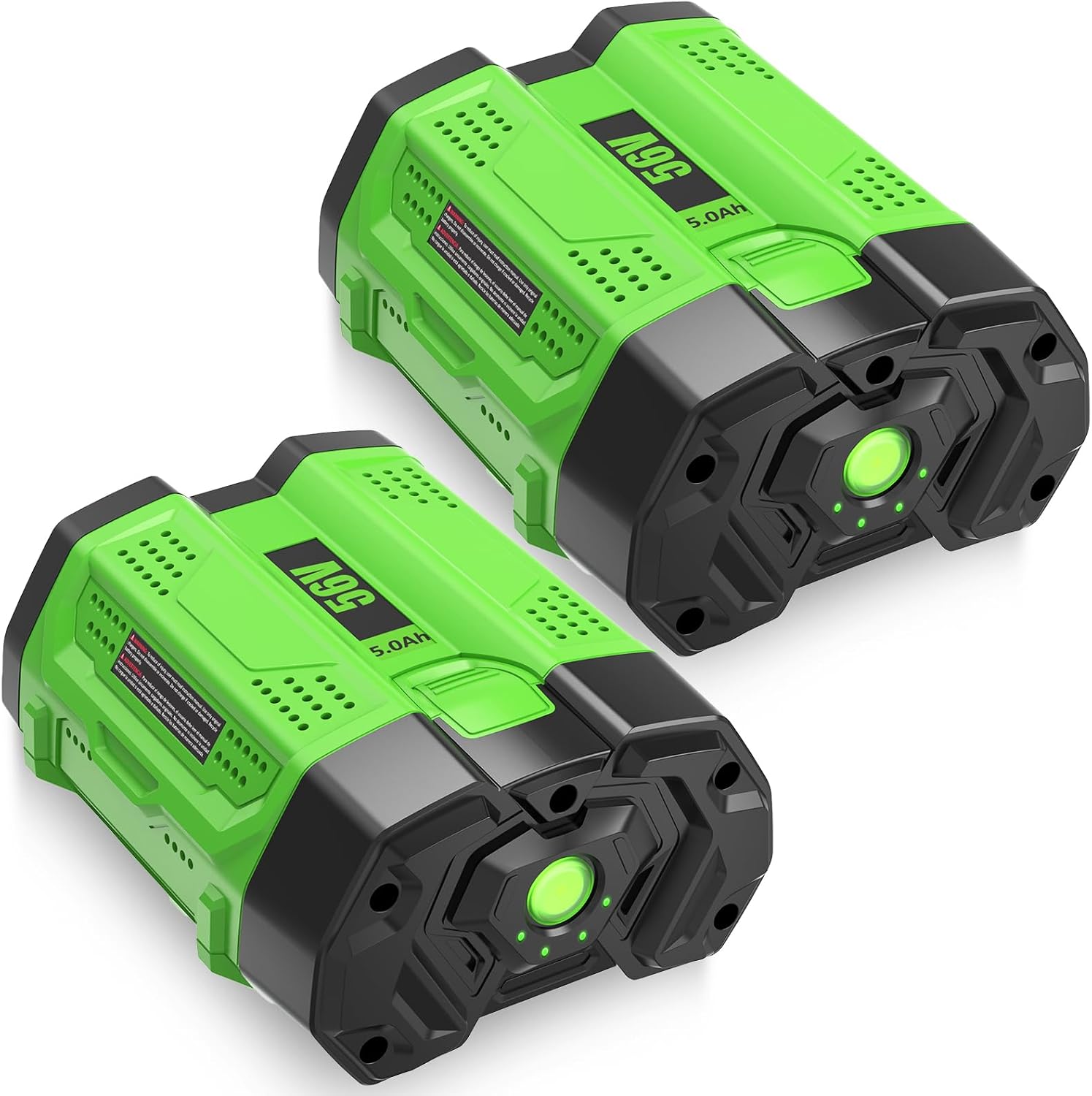 2Pack 5000mAh 56V Replacement Battery for EGO 56V Battery Lithium ion Compatible with EGO Battery 56Volt Cordless Tools (Green)