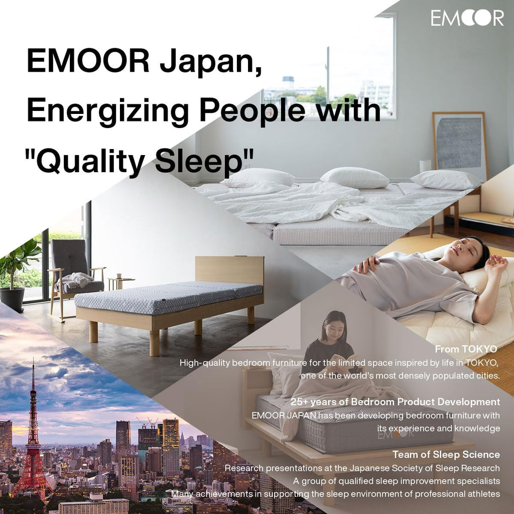 EMOOR Folding Desk TATAMU Wooden Panels (Oak), Space-Saving Rectangular Table No Assembly Easy to Fold and Store