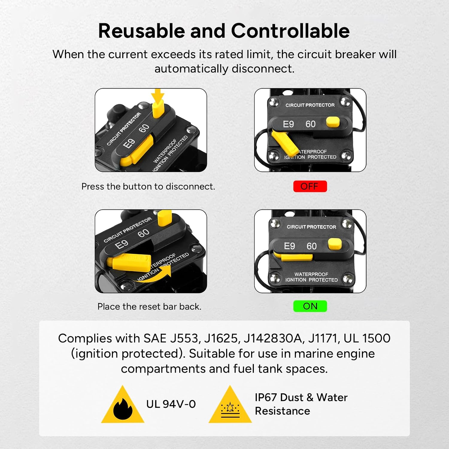 DR.PREPARE 12V 100Ah Trolling Motor LiFePO4 Battery with 60A Circuit Breaker Kit, Group 31 Lithium Iron Phosphate Battery with 100A BMS, Grade A+ Cells, Low-Temp Protection for Boats, Marine, RV