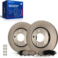 KAX Front Brakes and Rotors for Dodge Grand Caravan 2001-2005, Caravan 2001-2007, Voyager 2001-2003, Vented Brake Rotor Ceramic Brake Pad Replacement (#53002+D856, 11.06inch, 281MM)