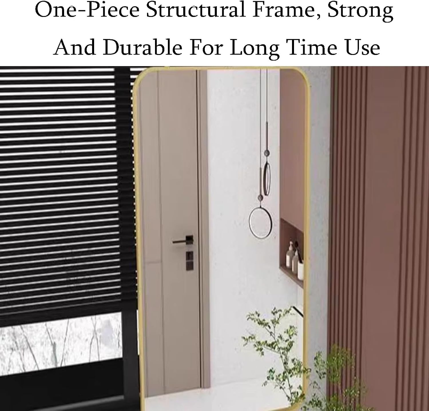 Ceiling Hanging Mirror,Wrought Iron Ceiling Decorative Mirror,Suitable for Bathroom/Restaurant/Bedroom(Black,50X70cm)