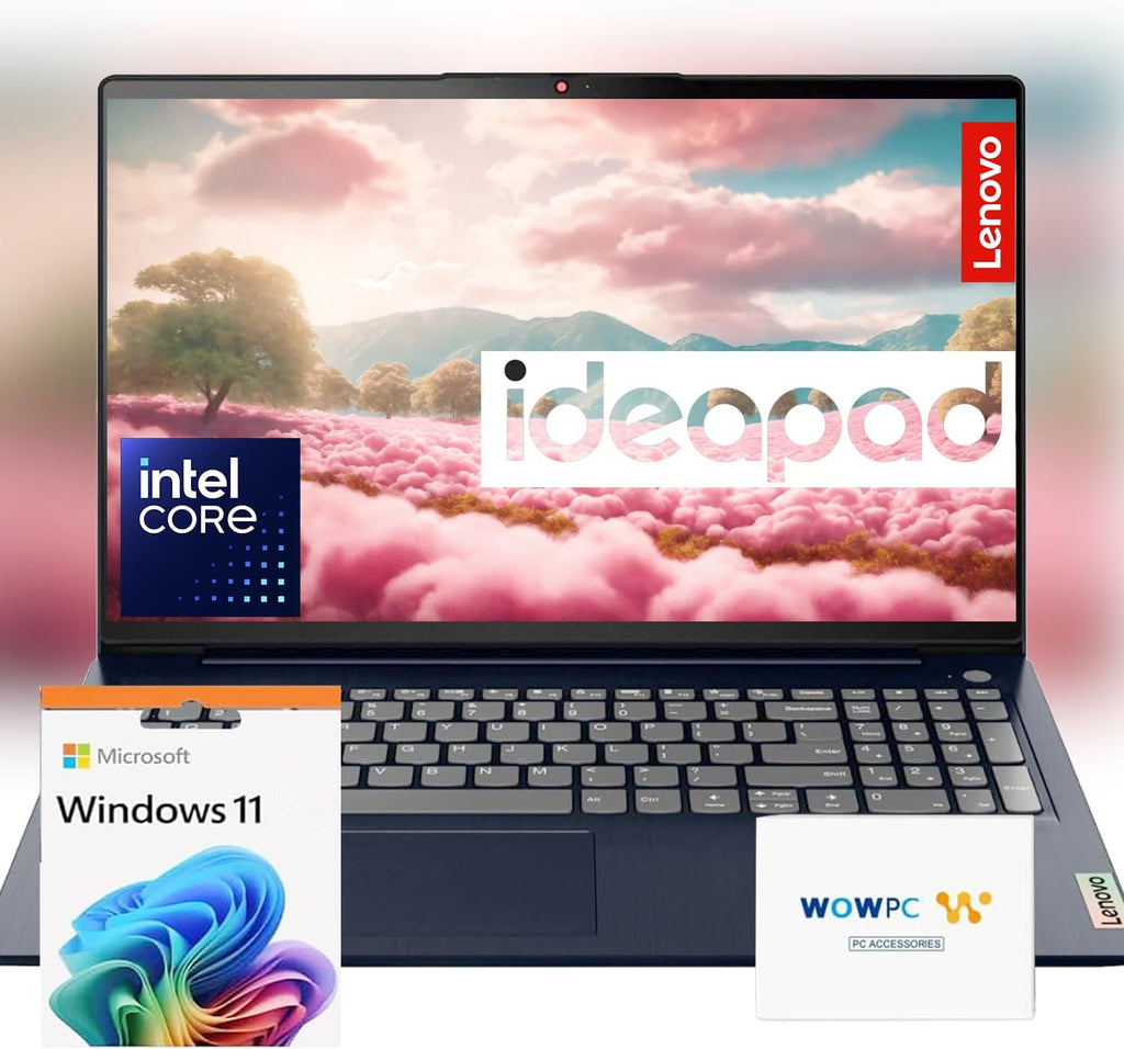 Lenovo 2025 New IdeaPad 15.6 inch Laptop • Back to School Limited Edition with Microsoft 365 • 20GB RAM • 1TB PCIe SSD • Intel Celeron Processor • Wi-Fi 6 • Windows 11 • WOWPC Recovery USB (Renewed)