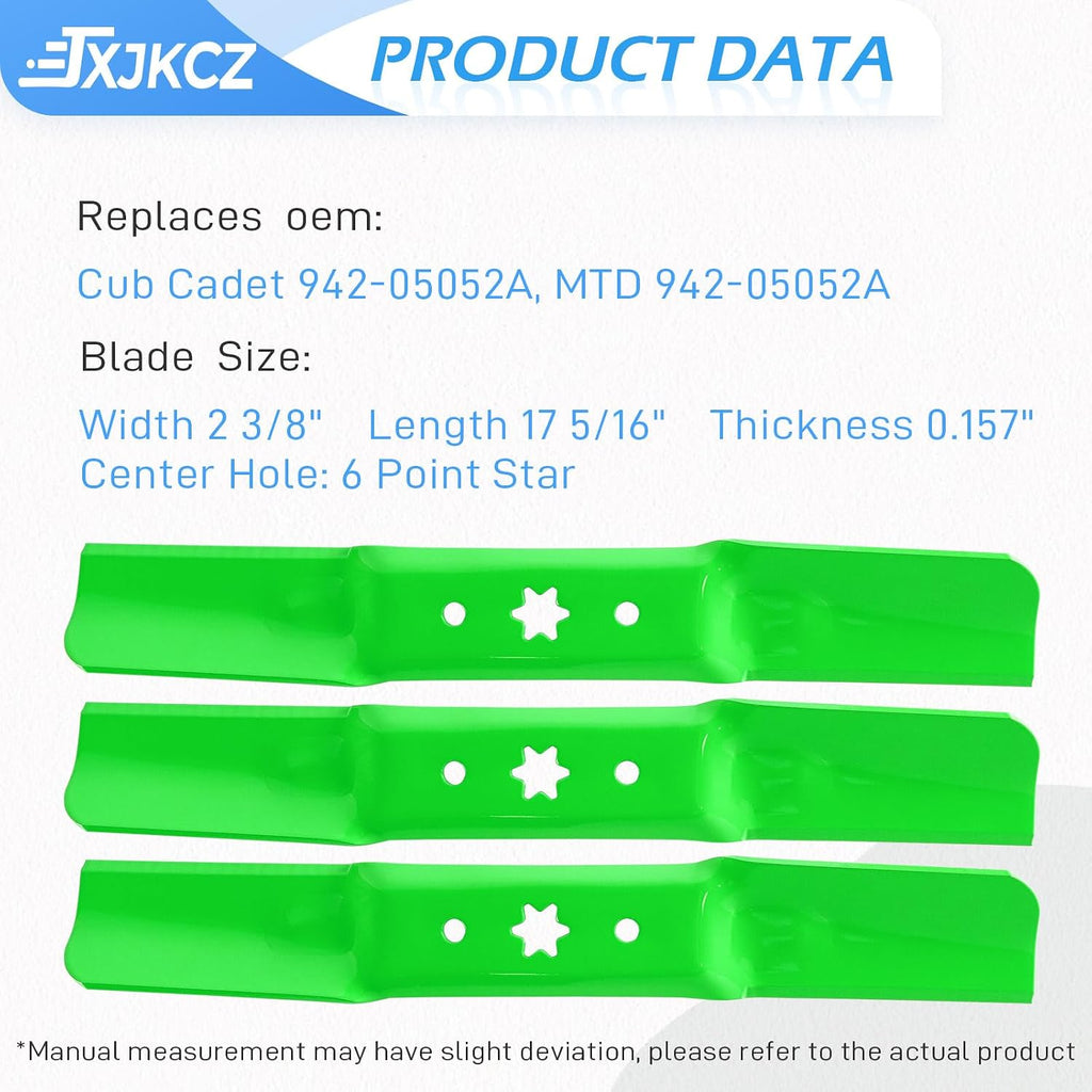50' Deck Lawn Mower Rebuild Kit for Cub Ca det ZT1-50 RZT-S50 RZT-L50 RZT-LX50 RZT-SX50 XT1-GT50 ZT2-50 M TD G8200 G8300 Tr oy Bilt Mus tang XP 50 Includes 3 Spindle 918-06980 3 Blade 942-05052A