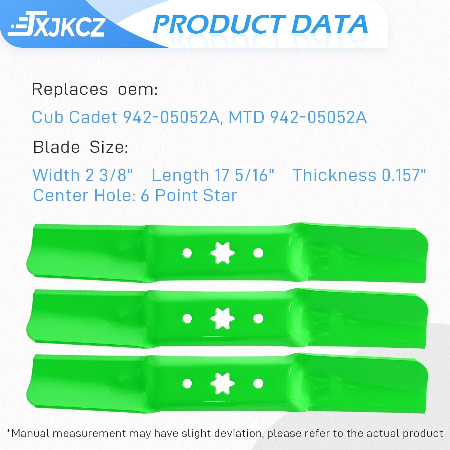 50' Deck Lawn Mower Rebuild Kit for Cub Ca det ZT1-50 RZT-S50 RZT-L50 RZT-LX50 RZT-SX50 XT1-GT50 ZT2-50 M TD G8200 G8300 Tr oy Bilt Mus tang XP 50 Includes 3 Spindle 918-06980 3 Blade 942-05052A