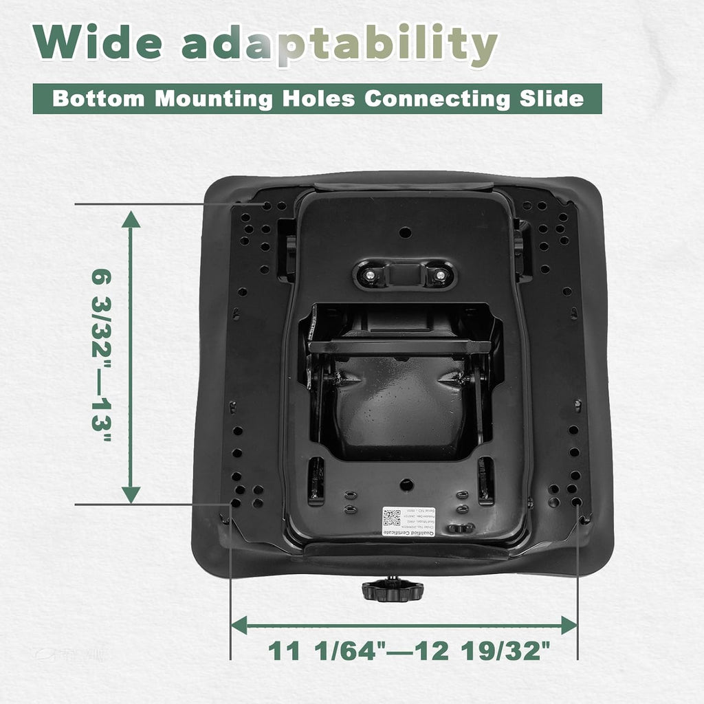 NIXFACE Seat Suspension Kit for Zero Turn Lawn Mower,Kubota,John Deere,Bad Boy,Tractors,Forklifts W/O Slide Track