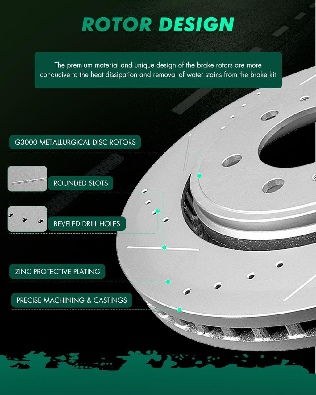 SCITOO for Ford Brakes, Pads and Rotors Kit,Disc Brake Rotors Ceramic Pads fit for 2010 11 12 13 14 15 16 17 18 19 for Ford Expedition,2010-2020 for Ford for F-150,2010-2019 for Lincoln Navigator