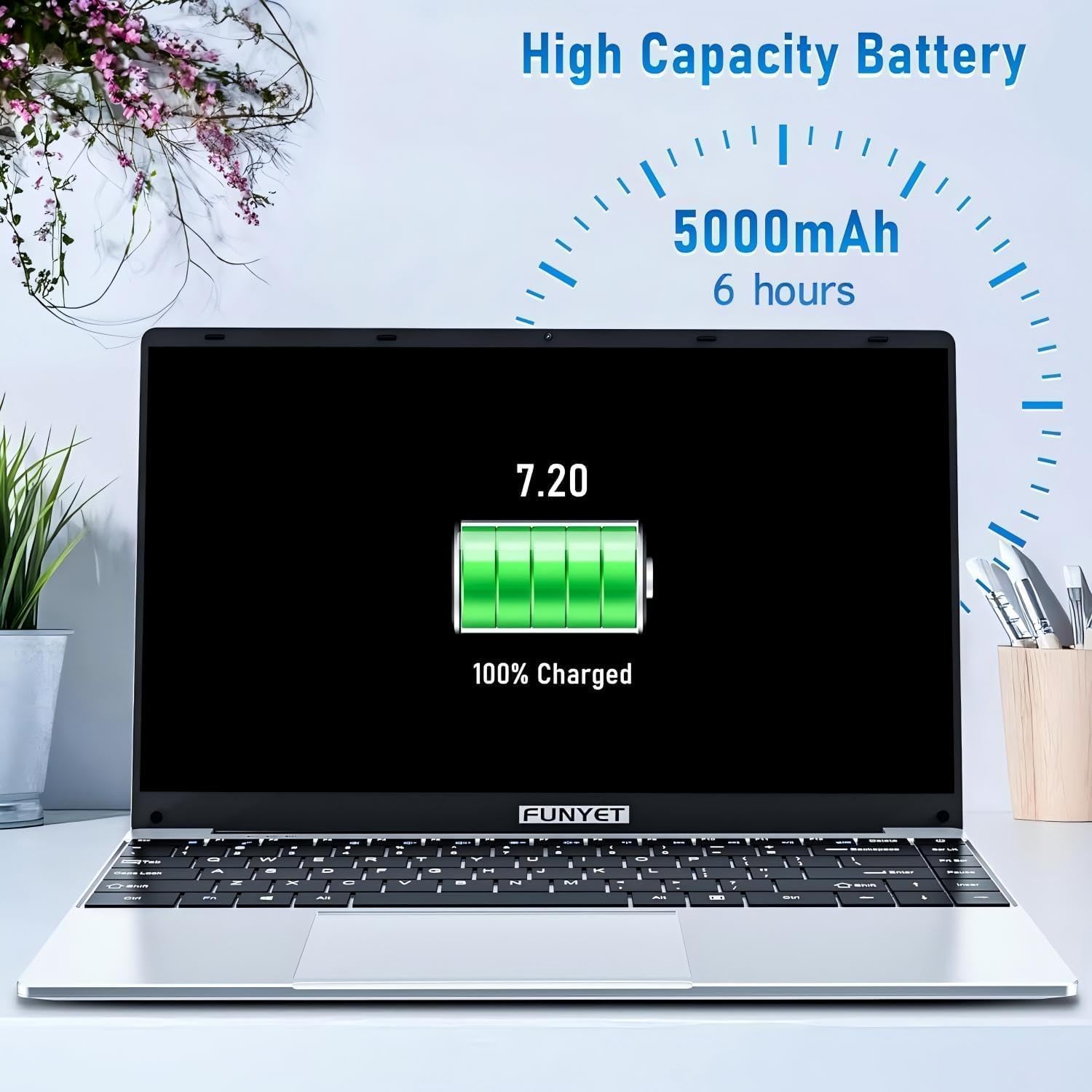 FUNYET Laptop Computer, Gaming Laptops 2026, 14 Inch Lap Top PC Windows 11 Pro, 16GB RAM 512GB SSD, Intel N5095 Processor(up to 2.9 GHz), Office 365, for Business and Students, 2-Year Warranty