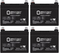 Mighty Max Battery 12V 35AH SLA Battery for Toro Titan ZX6020 Zero-Turn Mower - 4 Pack