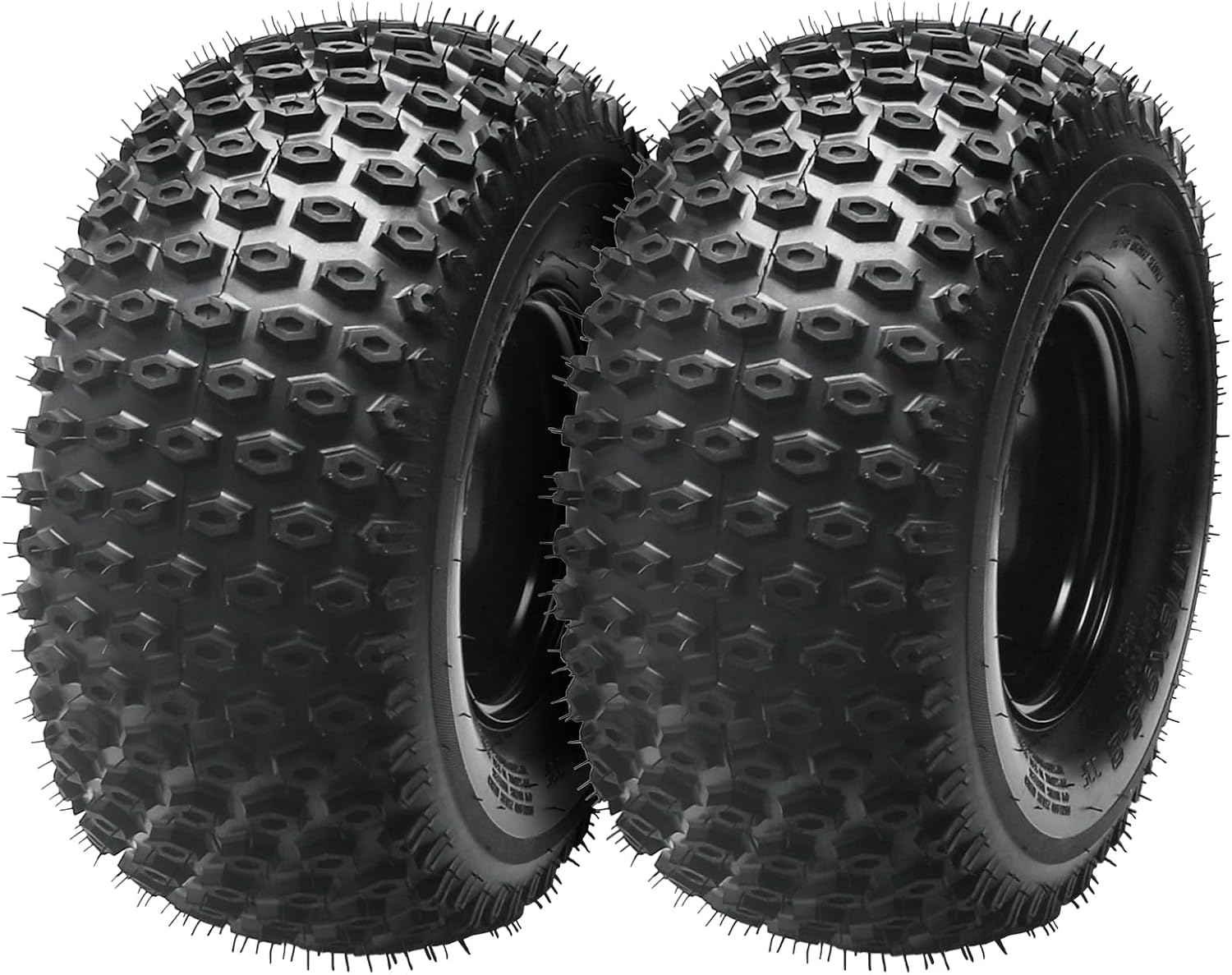 2Pcs 18x9.50-8 Tires & Wheels Rims Set, 4 Lug 110mm Bolt Pattern - Compatible with ATV, UTV, Quad, Riding Lawn Mower, Tractor, Zero Turn Mower, Lawn Tractor