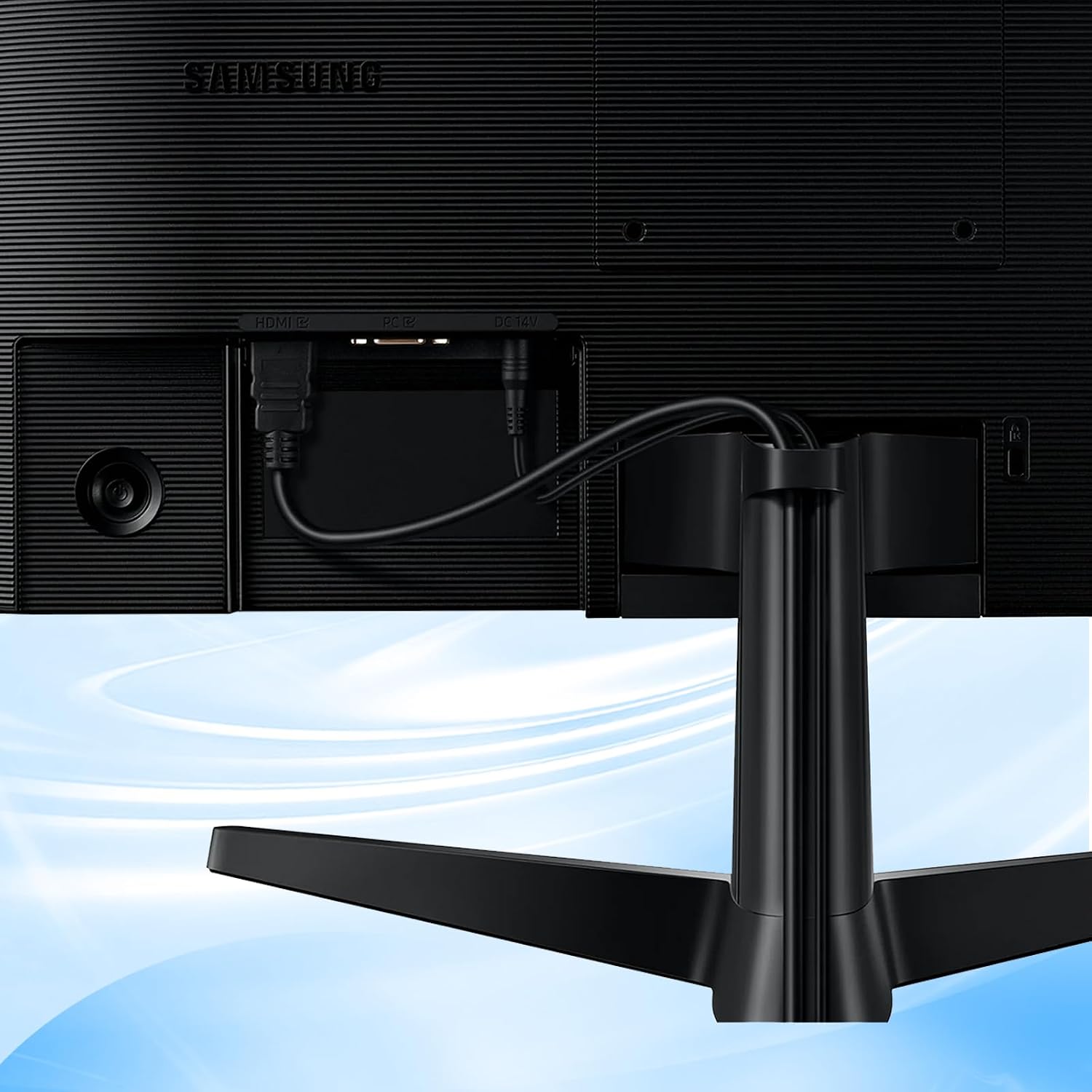 Samsung S24 inch Full HD (1920x1080) Monitor, 100Hz Refresh Rate, 5ms, Contrast Ratio 3000:1, Ergonomic Design, Eye Care, Flicker-Free, Game Mode, HDMI & VGA, Tilt Adjustment, Black
