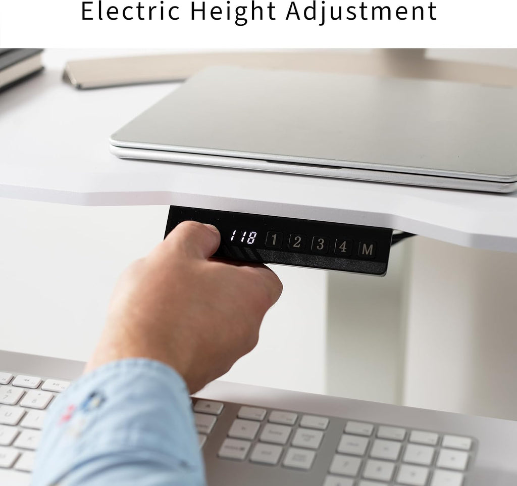 VIVO White Electric Mobile Height Adjustable 36 inch Dual Platform Standing Desk with Wheels, Rolling Small Space Table, Sit Stand Workstation, DESK-V111VTW