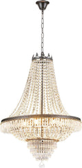 9 Light Modern Crystal Chandelier French Empire Pendant Light D24 x H30inch