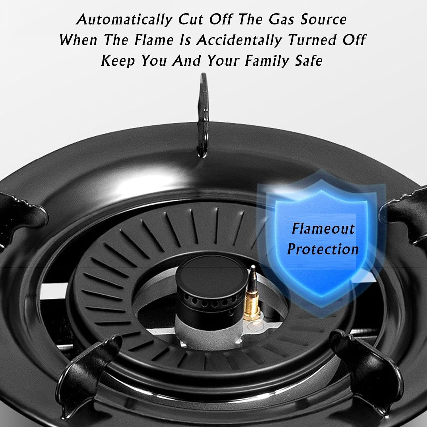 NIKKHO Gas Stove,2 Stove Eyes Burner,Suitable for Home and Commercial Use,NG/LPG Convertible,with Flame Out Protection,Suitable for Home and Outdoor (Color : NG)