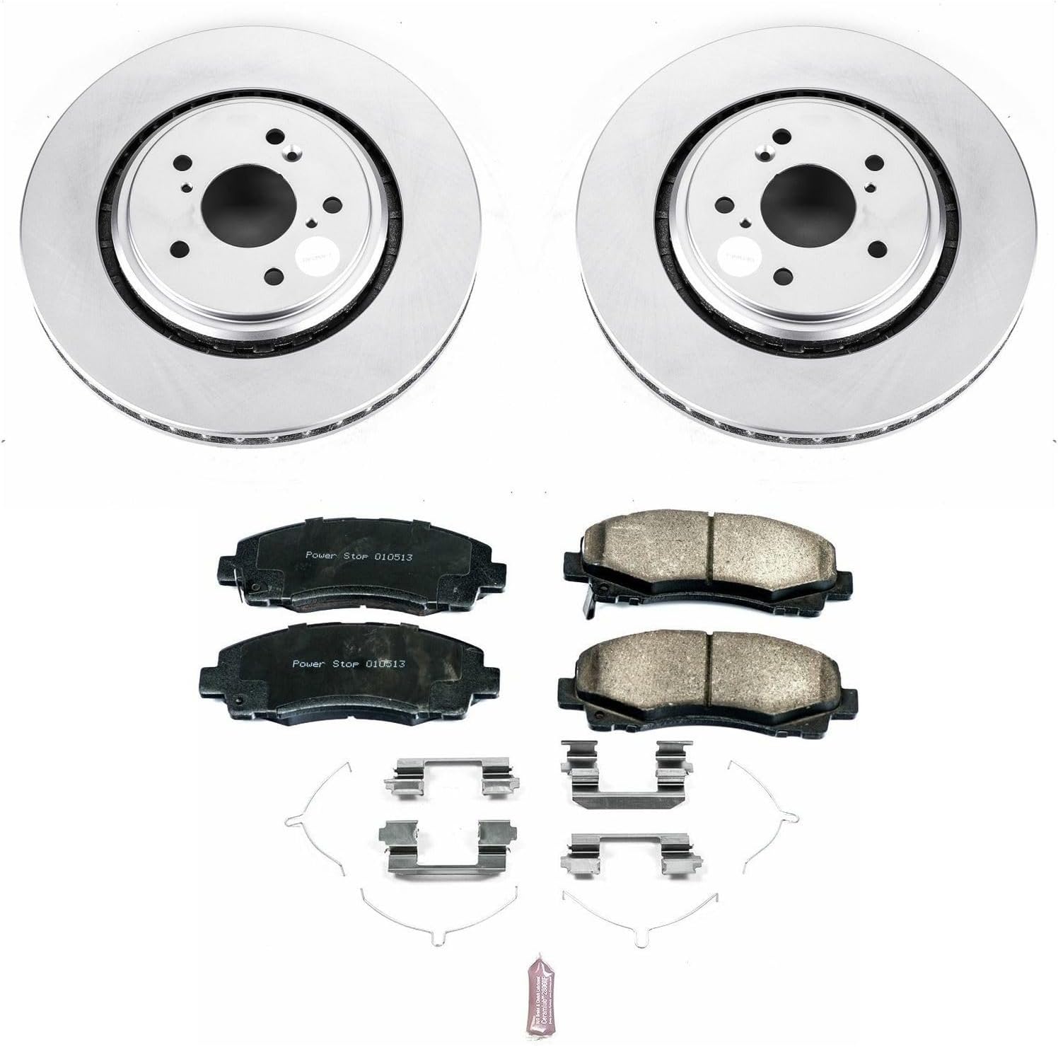 PowerStop Front Brake Kit for Acura TLX 2015-20 - Fully-Coated Disc Rotors with Z17 Ceramic Brake Pads Replacement, CRK7214