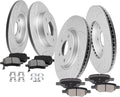 SCITOO Front 11.65' Rear 10.63' Brake Pads and Rotors Kits Fit For Chevy Cobalt/For Malibu,For Chevy HHR 08-10,For Pontiac G5 07-10,For Pontiac G6 05-10,For Saturn Aura 07-09,For Saturn Ion 03-07