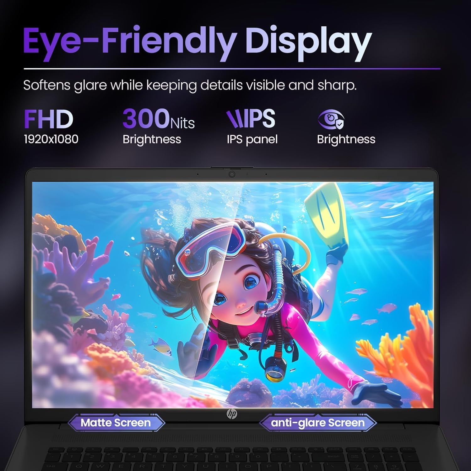 HP 17 Inch FHD Laptop 2026 Edition, AMD Ryzen 5 7430U 6-Core Processor, 16GB RAM, 512GB SSD, USB-C, Wi-Fi 6, Windows 11, Long Battery, Large Screen for Home, Office & Study