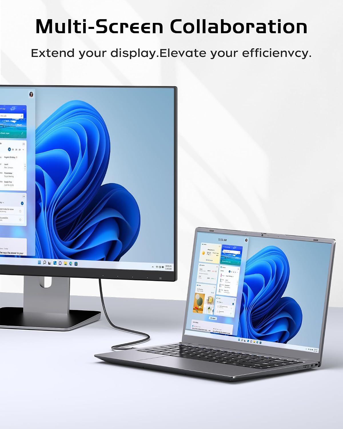 Laptop 16GB RAM 512GB SSD, Portable Lightweight Laptops with Pentium Gold 6500Y, 14 Inch FHD IPS Screen, USB 3.2, USB-C, HDMI, TF Card Slot, PC Laptop Computer Good for Business and Student