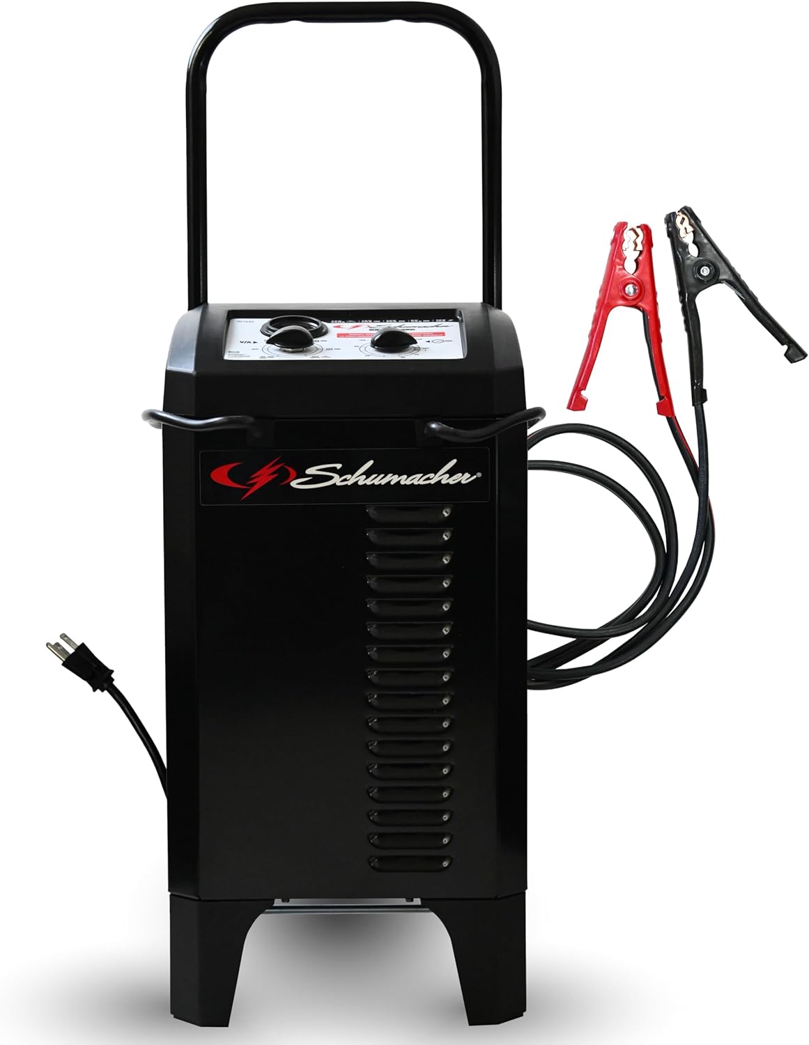 Schumacher Electric Wheeled Manual 10A Car Battery Charger and 250A Engine Starter, 2-in-1 Solution, 50A Boost, for 6V/12V Power Sport, Automotive, and Marine Batteries, SC1445