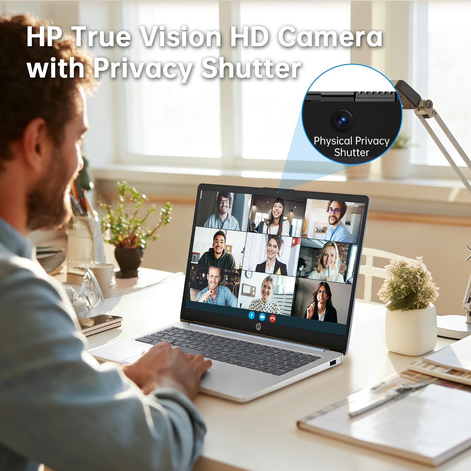 HP 14 inch Laptop with 1-Year Office 365, 14' HD Anti-Glare Display, AMD Athlon Processor(up to 3.5GHz), 4GB RAM, 128GB SSD + 128GB Portable SSD, Copilot PC, Long Battery Life, WiFi 6, Win 11 Pro