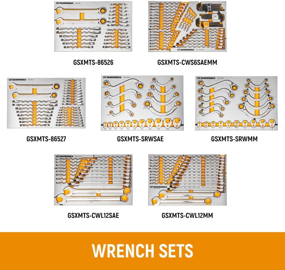 GEAREWRENCH 1858 Piece MEGAMOD Mechanics Tool Set in Premium Modular Foam Trays with Tool Storage & Shop Equipment | MEGAMOD1858