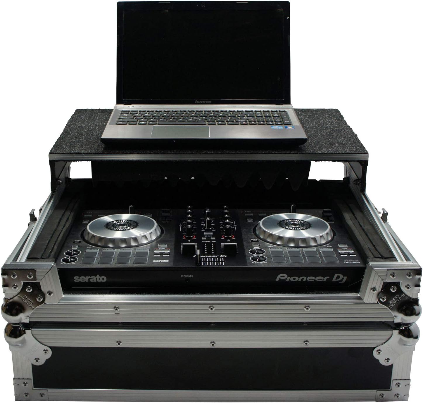Harmony Audio HCMINILT Flight Glide Laptop Stand Road DJ Case Compatible with Numark Mixtrack II