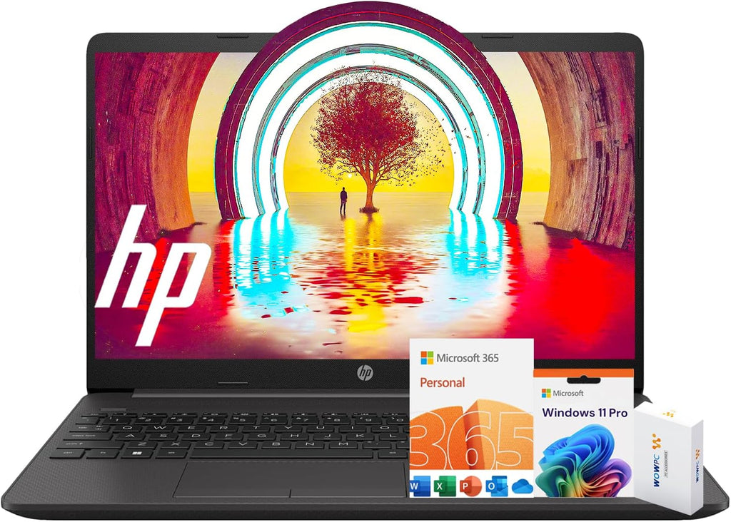 HP 15 Laptop(Include 1 Year Office 365), 16GB RAM, 512GB SSD, 15.6' FHD 1080p IPS Display, AMD Athlon Silver 3050U Processor, Ethernet Port RJ-45, SD Card Reader, Windows 11 Pro, WOWPC Recovery USB