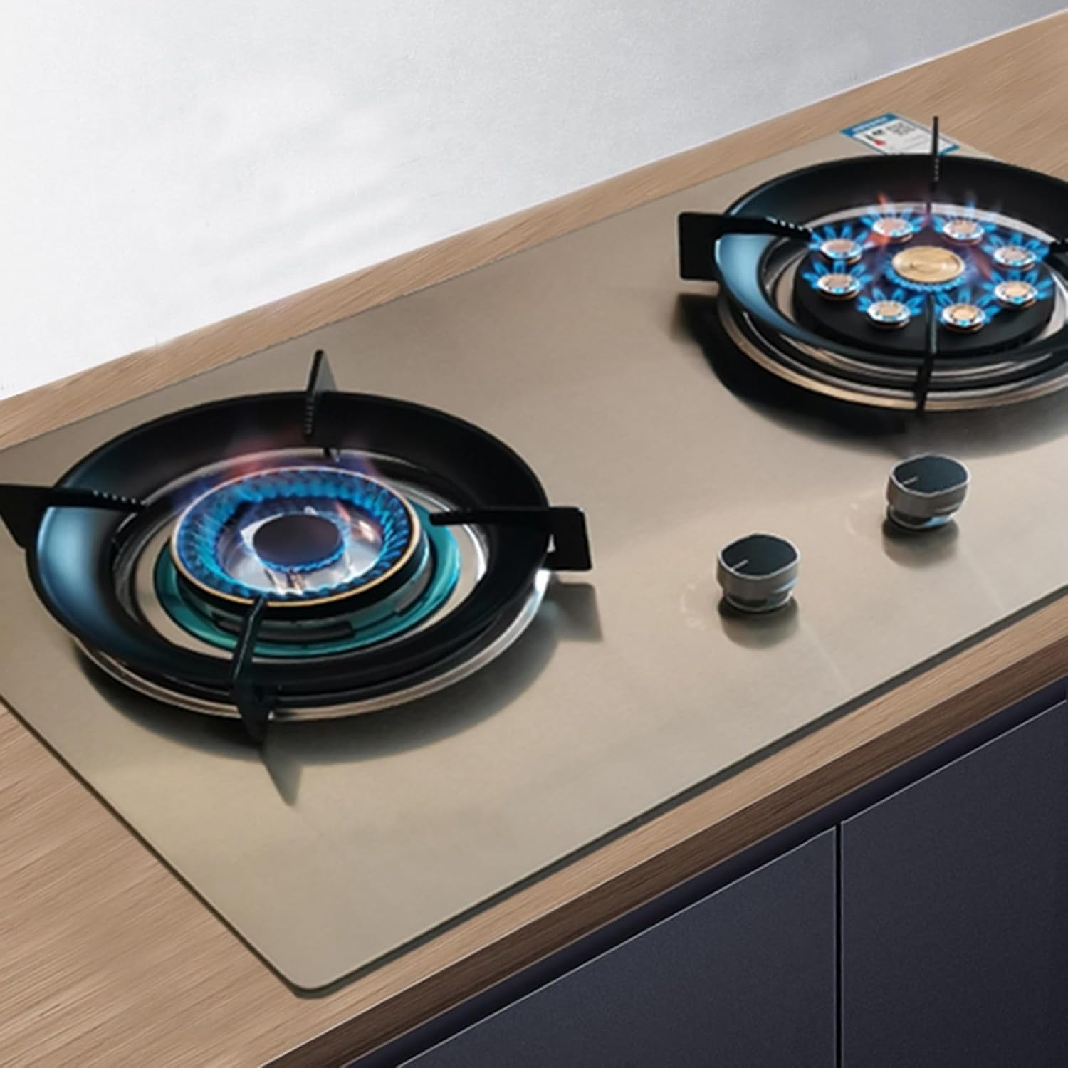 NIKKHO Gas Stove,7KW/23884BTU,NG/LPG Convertible,2 Burners Gas Stoves Cooktop with Thermocouple Protection Gas Cooktop,Suitable for Apartments,Indoor (Color : LPG)
