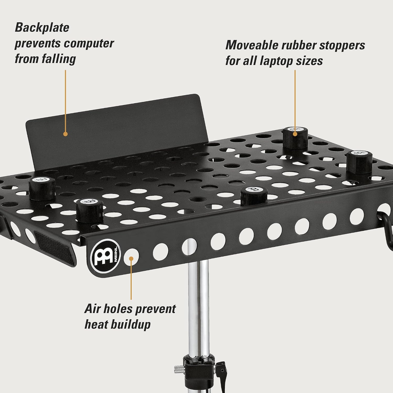 Meinl Percussion TMLTS Double Braced Tripod Laptop Table Stand, Steel