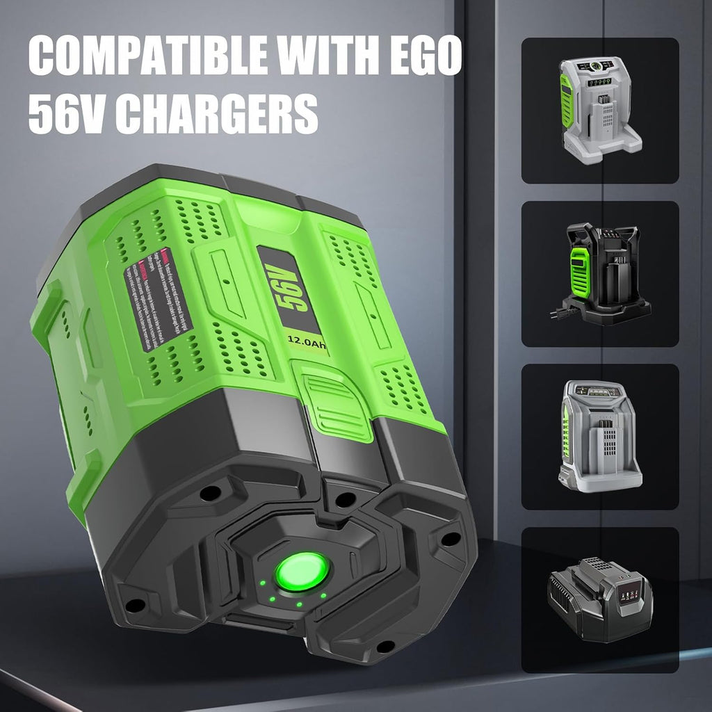 2Pack 12000mAh 56V Replacement Battery for EGO 56V Battery 12.0Ah Compatible with EGO Battery 56Volt Cordless Tools