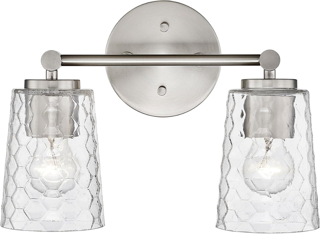 ML Lighting Ashli 2-Light Vanity Brushed Nickel