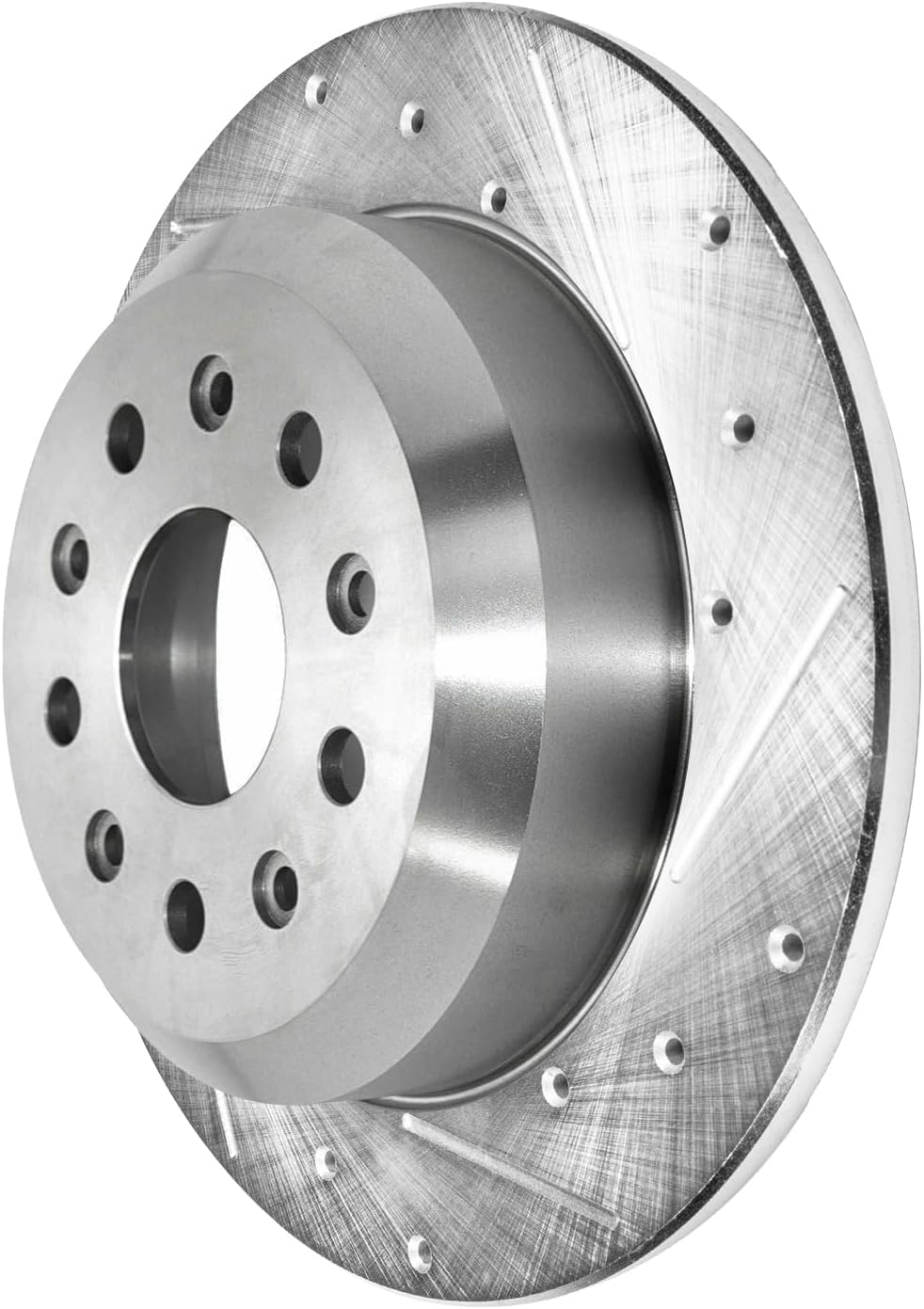 Detroit Axle - Rear Brake Kit for Jeep 2018-2023 Wrangler 13.46' inch Drilled and Slotted Disc Brake Rotors Ceramic Brakes Pads 2019 2020 2021 2022 Replacement