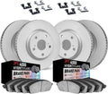 Dynamic Friction Company Front and Rear Brake Kit Fits 2007-2012 Mazda CX-7| 4000 HybriDynamic Pads, Blank Rotors| Hardware| 11.7' Front & 11.9' Rear