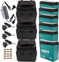 12V 20Ah AGM Sealed Lead Acid Battery Set with 48V 2.5A Charging & Storage Box – SLA Powersports Batteries for ATV UTV Dirt Bike Go Kart Scooter Wheelchair Golf Cart (6 Pack)