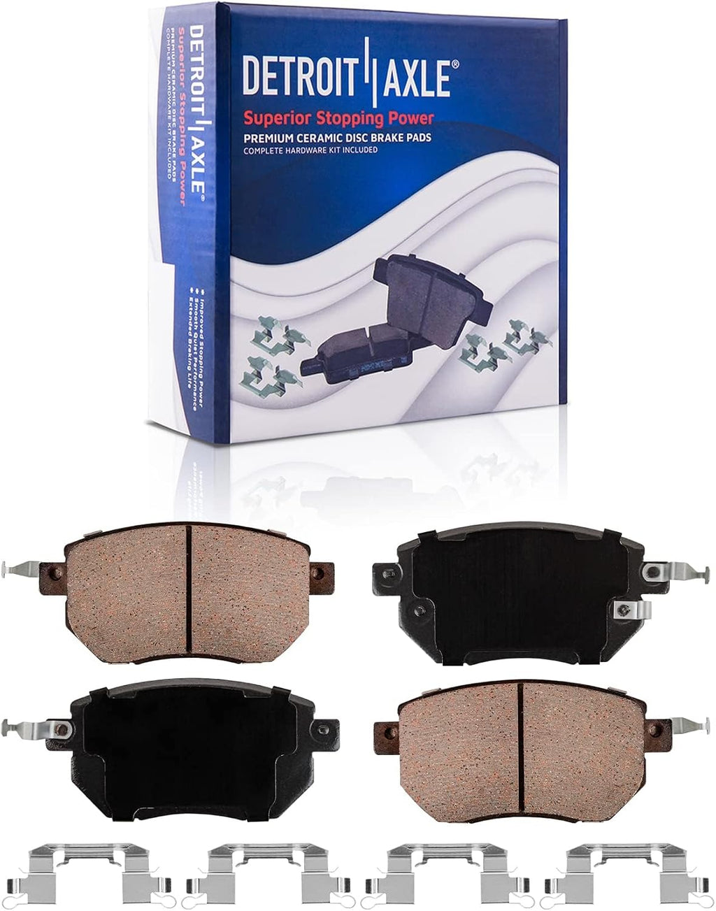 Detroit Axle - Brake Kit for Nissan Murano Infiniti FX35 FX45 Drilled & Slotted Brake Rotors and Ceramic Brakes Pads Replacement : 12.56' inch Front Rotor and 12.13' inch Rear Rotor