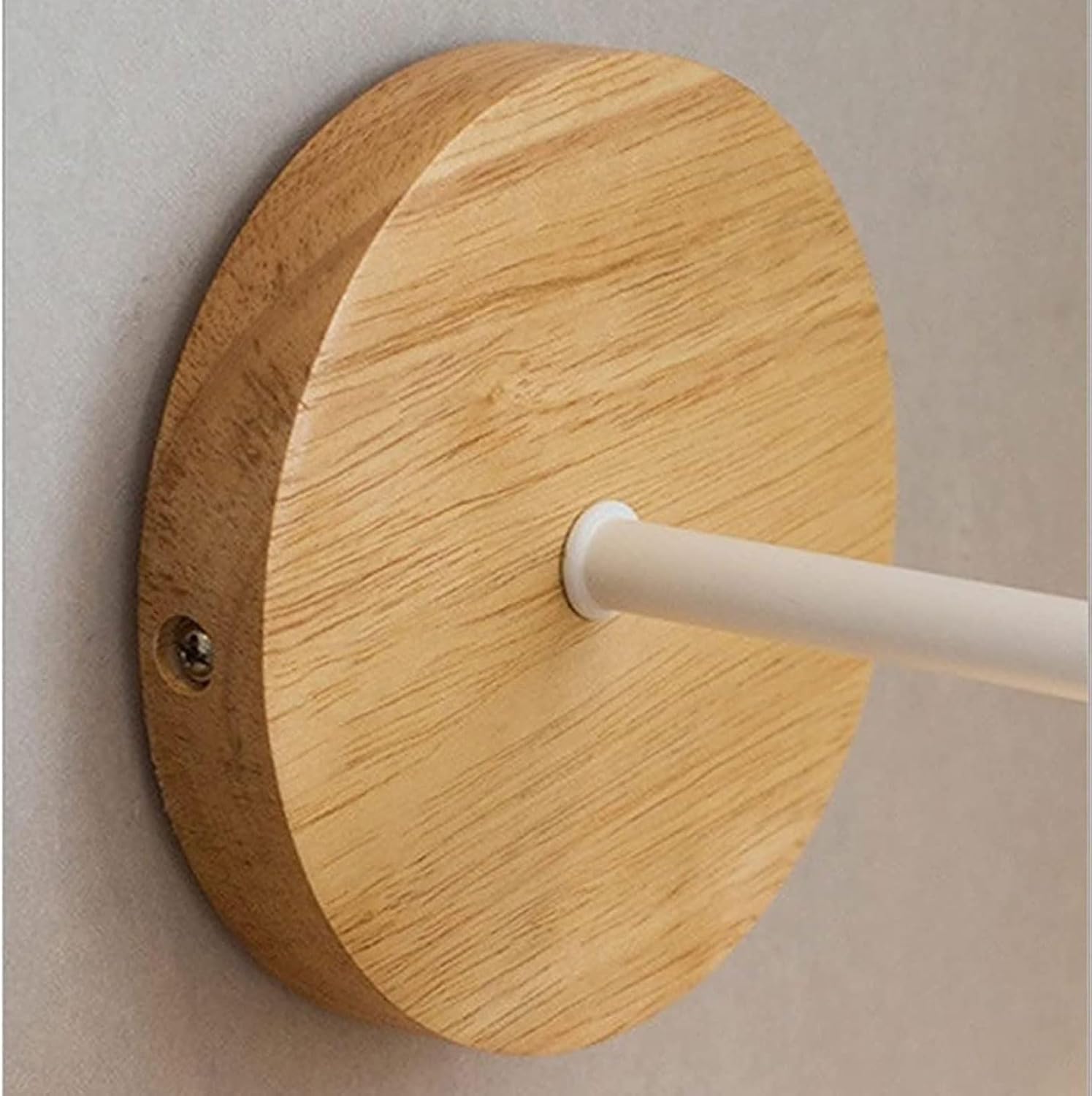 Nordic Style Wrought Iron Wall Sconce Modern Solid Wood Chassis Wall Lamp Wall Mounted Lighting Fixture for Bedroom Bedside Living Room Corridor Study Bathroom Vanity Mirror