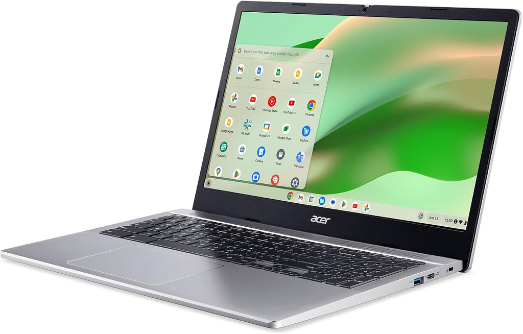 acer Chromebook 315 CB315-5H-C7KX Laptop | Intel Processor N100 | 15.6' Full HD (1920 x 1080) IPS Display | 4GB LPDDR5 | 128GB eMMC | Intel Wireless Wi-Fi 6E AX211 | Chrome OS | Sparkly Silver