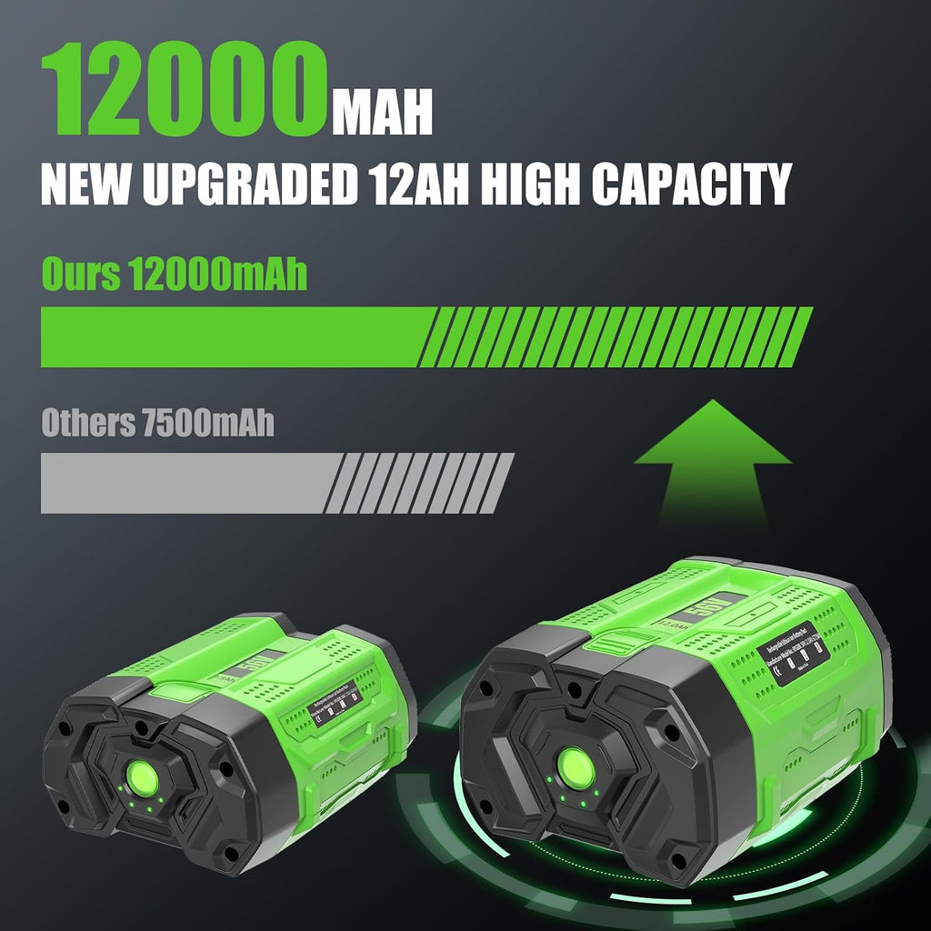 2Pack 12000mAh 56V Replacement Battery for EGO 56V Battery 12.0Ah Compatible with EGO Battery 56Volt Cordless Tools