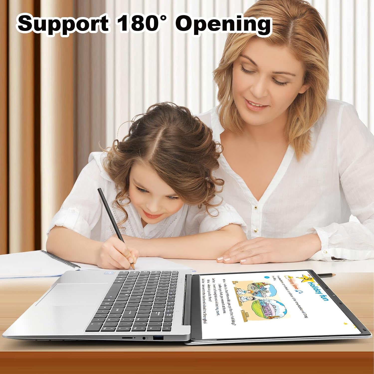 15.6' School Laptop,Compatible With Windows 11 Laptop Computer for Business ,8GB RAM 256GB SSD,Intel N4000, FHD 1920 x 1080 Screen,MS Office,WiFi,BT4,2xUSB3.0,Long Battery Life Student Computer