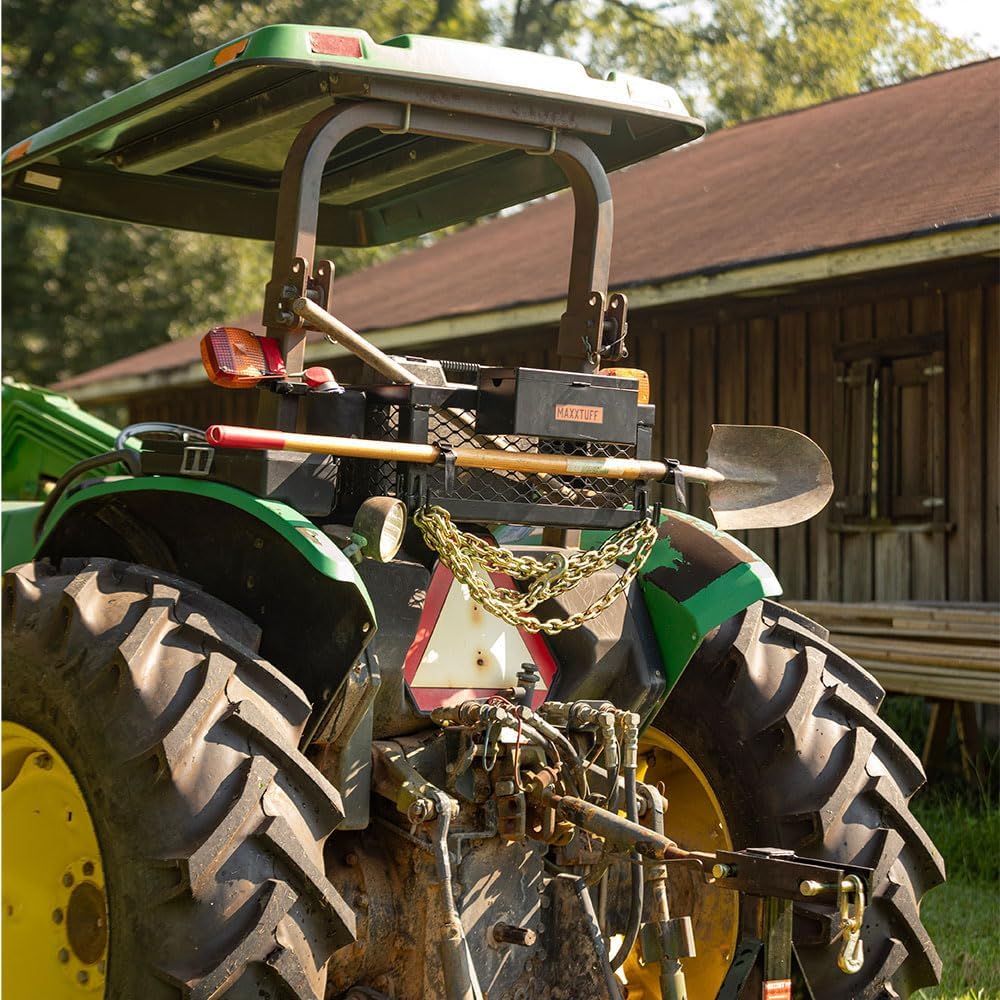 MAXXTUFF Heavy-Duty ROPSRIDER XHD Tractor Basket, Fits Most Tractor and Zero Turn Mower ROPS Bars, Model MTF100