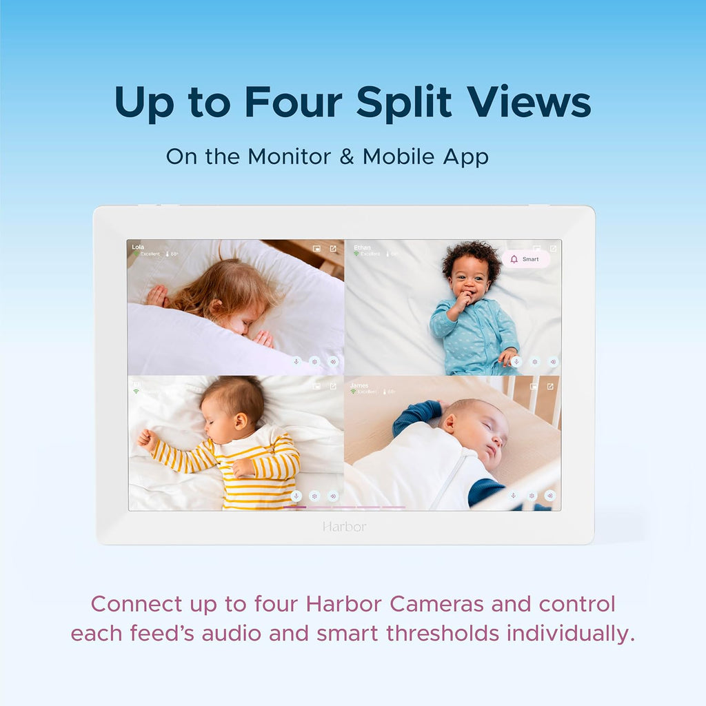 Harbor Smart Baby Monitor with 10' Tablet - The Most Reliable Way to Monitor Your Baby with or Without Internet - Private & Secure - Travel Friendly - Supports 2+ Cameras - Lifetime Membership