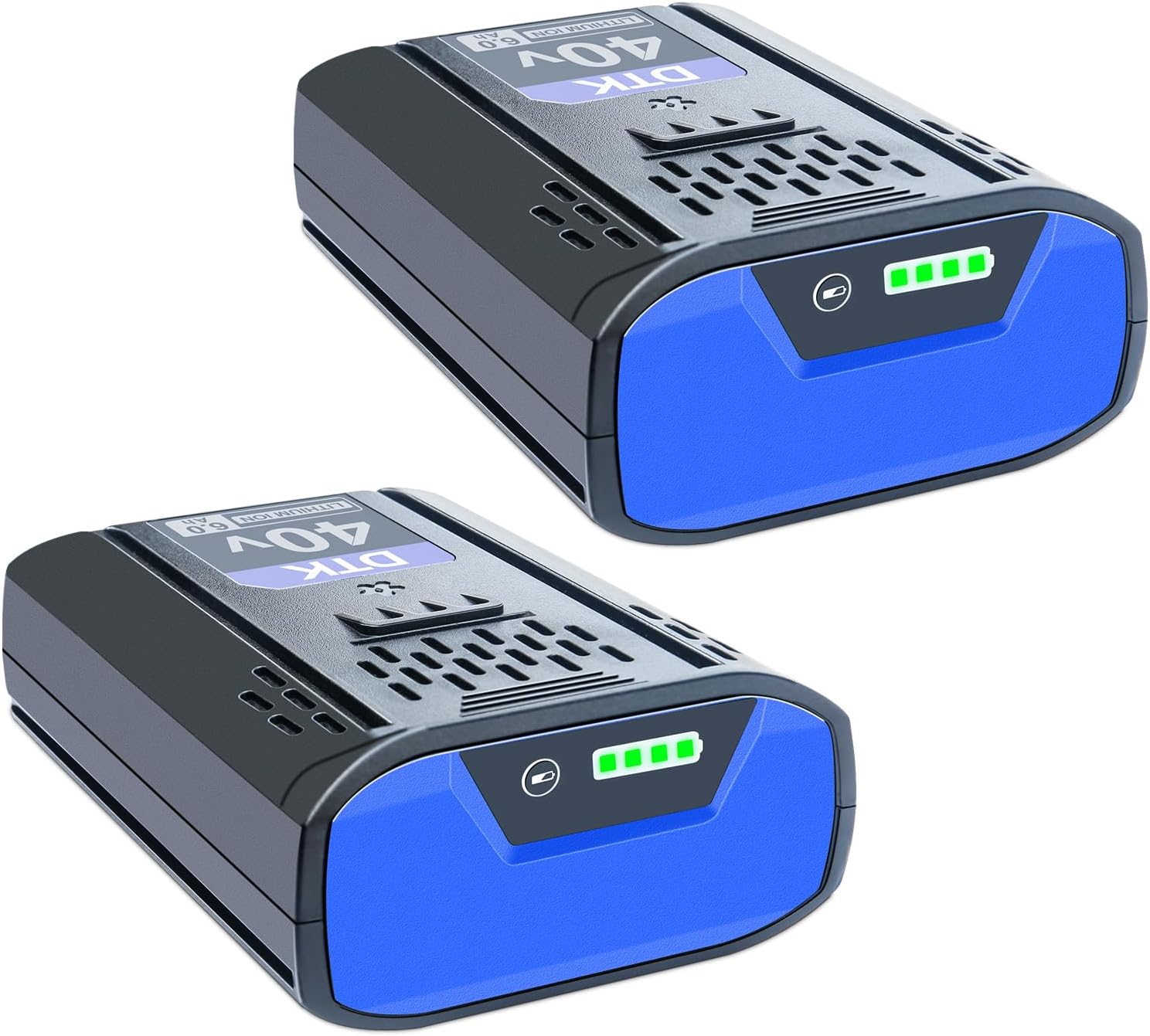 DTK Replacement for Kobalt 40V Battery 6000mAh KPM1040A-03, KM-1640-06, KM 4040-06, Cordless Power Tool Batteries 2 Packs