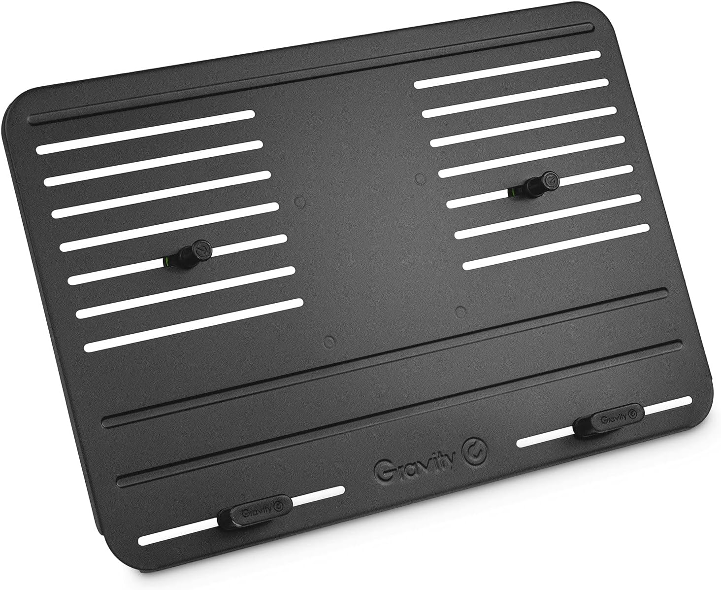 Gravity Laptop Stand LTS T 01 Adjustable Laptop Stand with Holding Pins for DJs and Producers, black