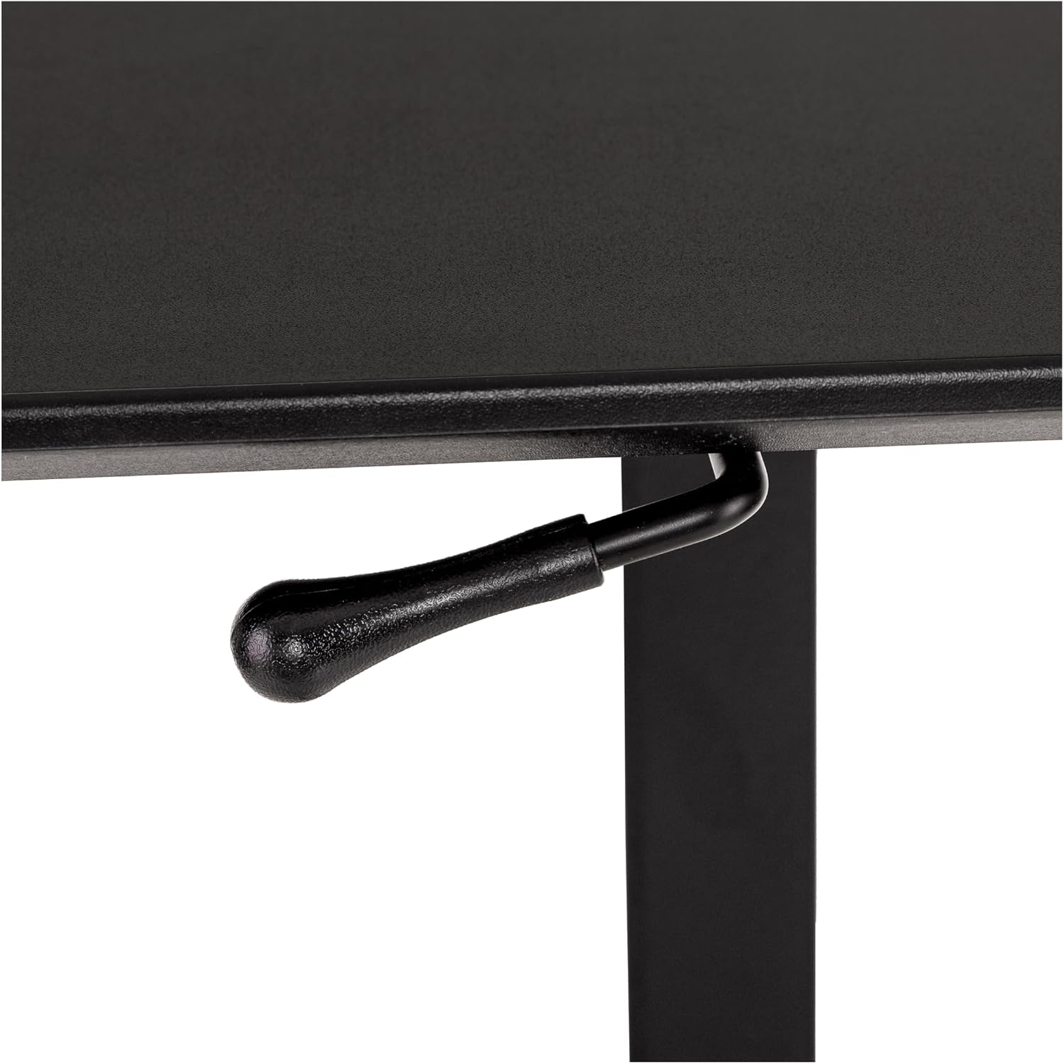 Seville Classics Airlift Height Adjustable Pneumatic Laptop Sit Stand Desk Mobile Rolling Cart, Computer Workstation for Home Office, Classroom, Black, 25.6' Desktop