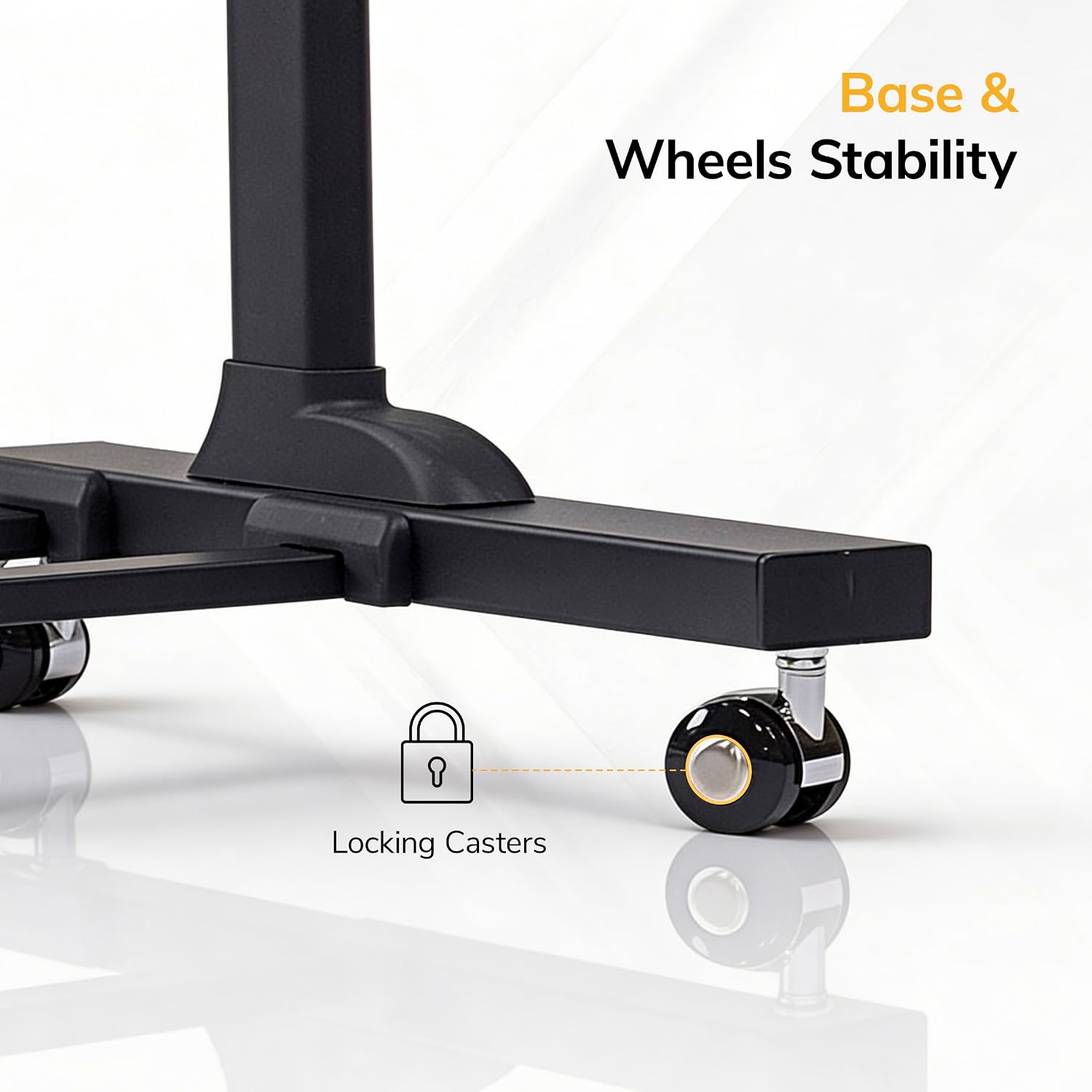 Mount-It! Portable Standing Desk with Wheels, Rolling Mobile Laptop Desk, Height Adjustable Sit Stand Workstation (41.3″–50″), Small Compact Mobile Lectern Podium for Home Office, Classroom & Training