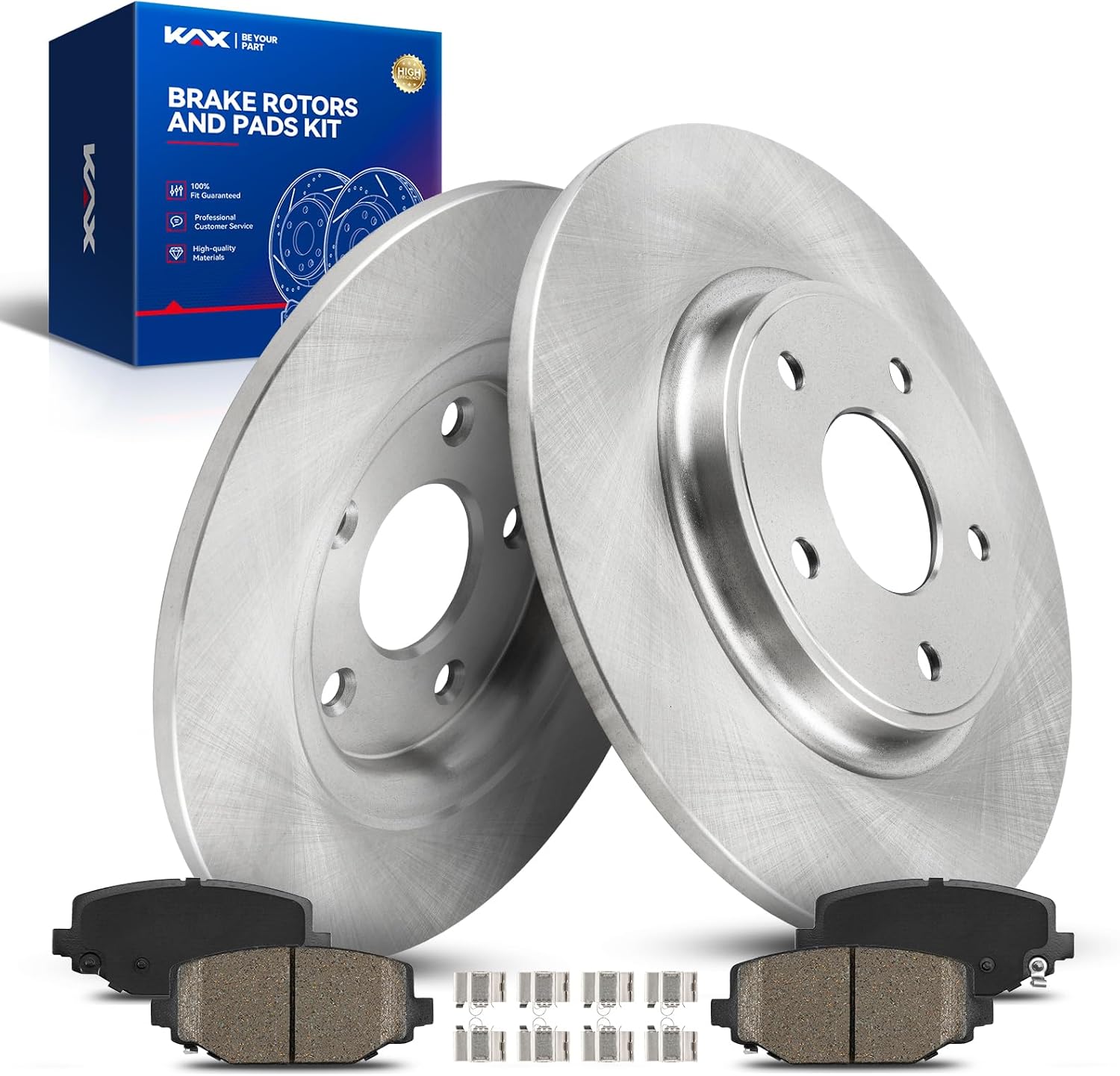 KAX Rear Brake Kit Fits for Grand Caravan/Journey 2012-2020, Town & Country 2012-2016, C/V 2012 2013 2014 2015, Routan 2012, Routan 2014 3.6L, OE Brake Rotors and Ceramic Brake Pads