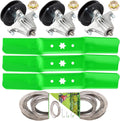 50 inch Deck Lawn Mower Rebuild Kits for Cub Ca det XT1-GT50 ZT1-50 ZT2-50 RZT-S50 L50 LX50 SX50 Crafts man G8300 Tr oy Bilt Includes 3 Spindle 918-06980 3 Blade 942-05052A 1 Be lt 954-04077A