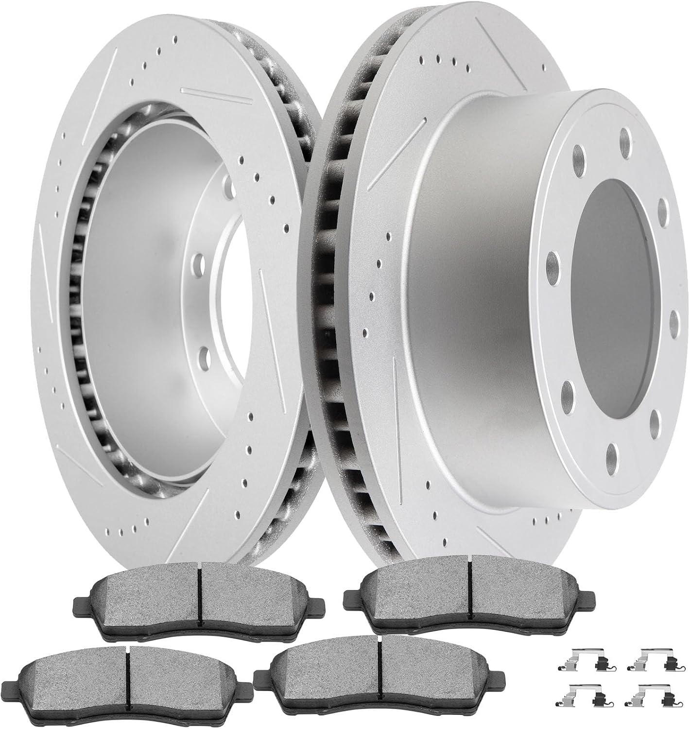 SCITOO 120.65071,54074 ATD757C,D757-7626 Rear Brake Pads and Rotors Fit For 2000-2005 For Ford Excursion,1999-2004 For F-250 Super Duty,1999-2004 For F-350 Super Duty