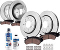 Detroit Axle - 10pc Brake Kit for 2012 2013 2014 Ford F-150, Disc Brakes Rotors Ceramic Brake Pads with Hardware Replacement : 13.78' inch Front and 13.70' inch Rear Rotors