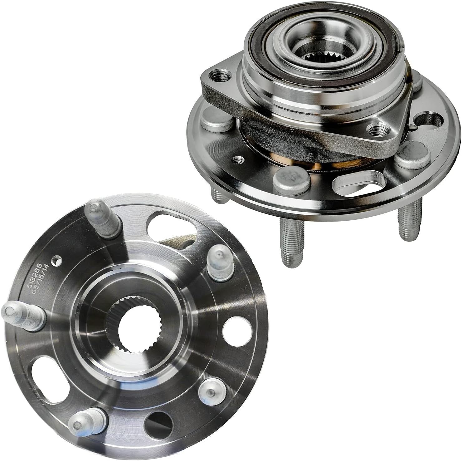 Detroit Axle - Front Wheel Bearing Hubs Brake Rotors Kit for Chevy Malibu Impala Equinox Buick Regal LaCrosse GMC Terrain Saab 9-5 Brake Rotors Wheel Bearing Hubs Lug Nuts Socket Keys Replacement