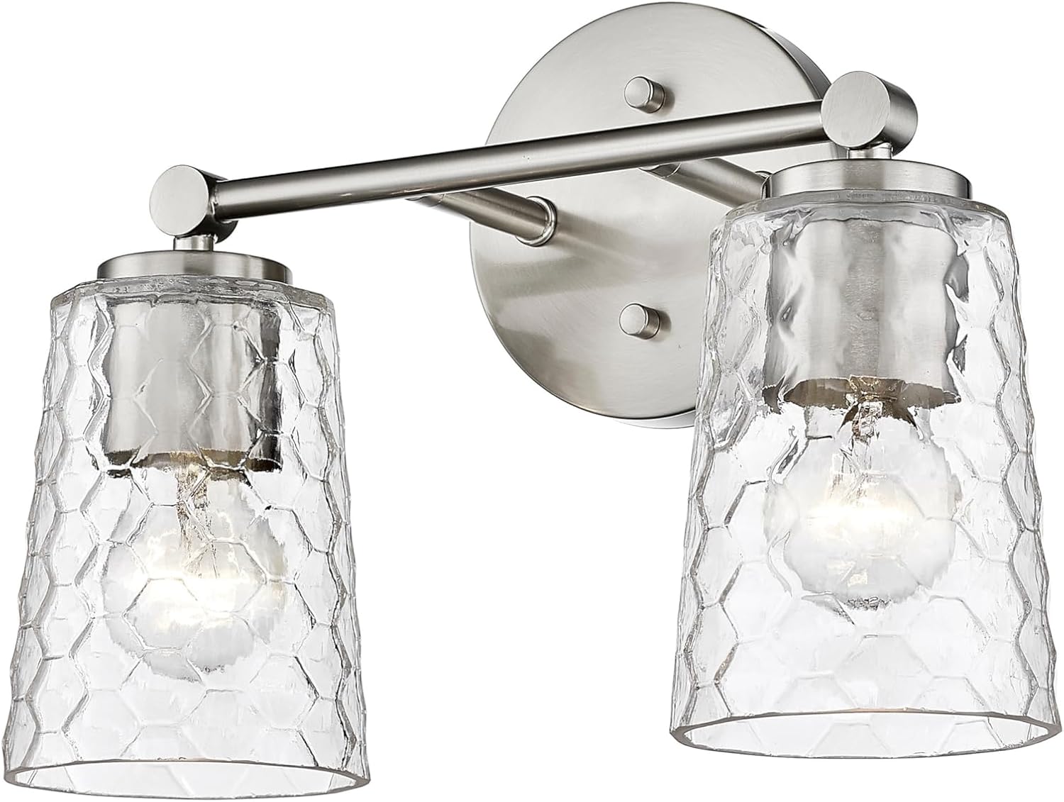 ML Lighting Ashli 2-Light Vanity Brushed Nickel